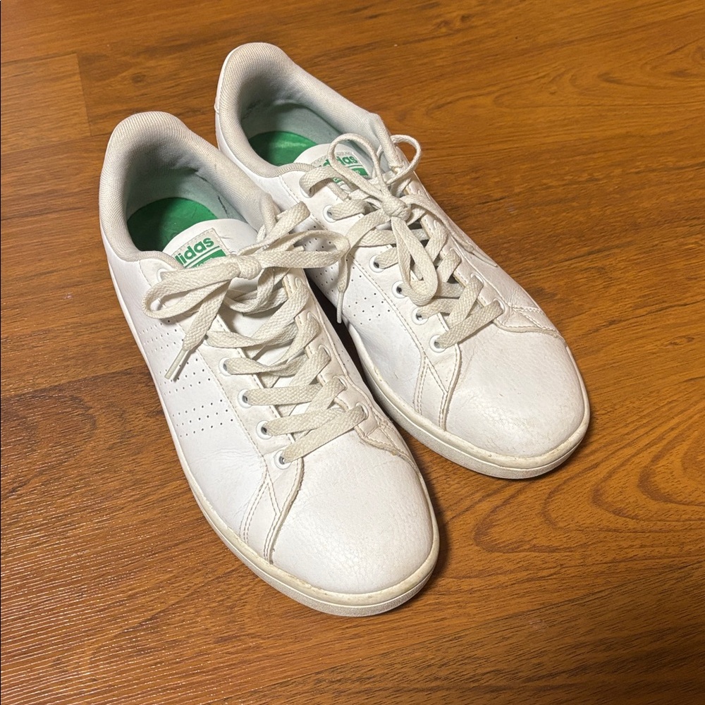 Adidas Classic White and Green Sneakers